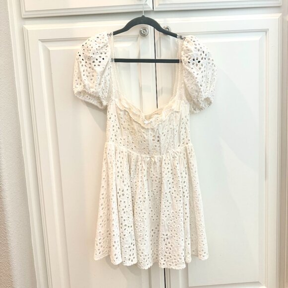 For Love & Lemons Becca Mini Dress in White - Picture 4 of 8